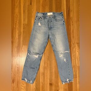 MOTHER Faded Blue Denim Jeans